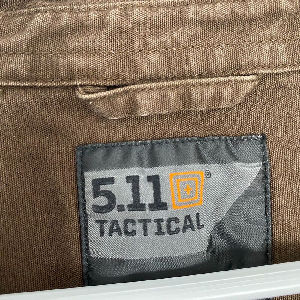 511 Tactical Series Men's Brown Button Up Shirt Size Size XL Long Sleeve Pockets - Picture 5 of 13